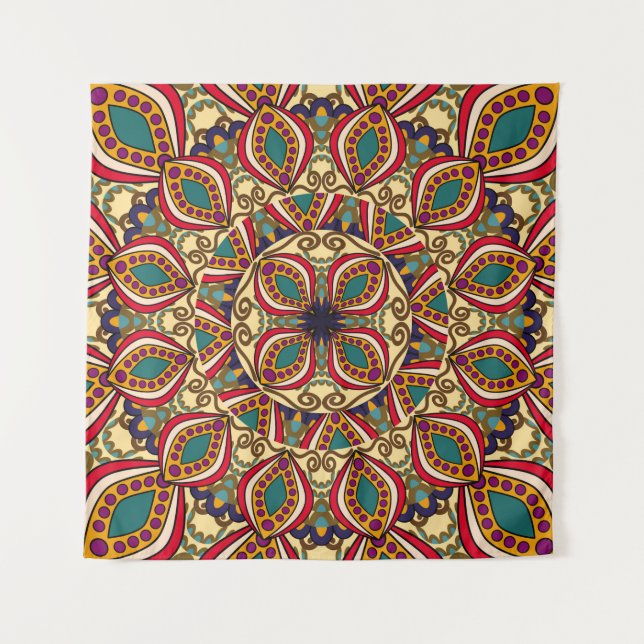 Tapete De Parede Abstrato Ethnic Ornamentado Background abstract, a (Frente)