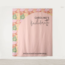 Abstrato Floral cor-de-rosa-pêssego