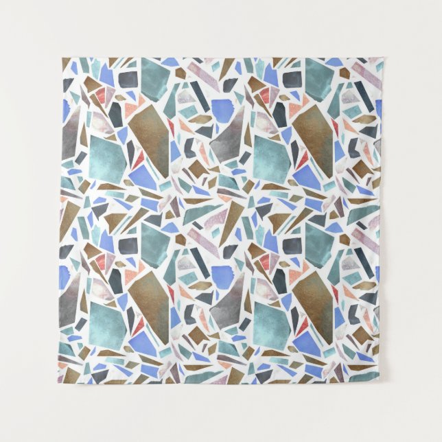 Tapete De Parede Abstrato: fundo branco desenhado à mão. (Frente)