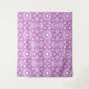 Tapete De Parede Abstrato Lavanda Branco Caleidoscópio Parede Tapeç