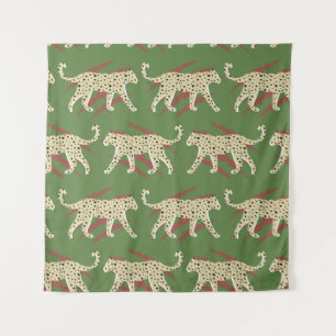 Tapete De Parede Abstrato Leopardo-Leopardo-Desenho-Mão com Sk Anim