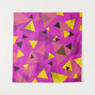Tapete De Parede Abstrato Modern Art Triangs Purple Yellow