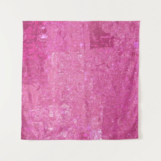 Tapete De Parede Abstrato Mosaico cor-de-rosa brilhante (Frente)