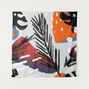 Tapete De Parede Abstrato pintando um padrão uniforme com elemento