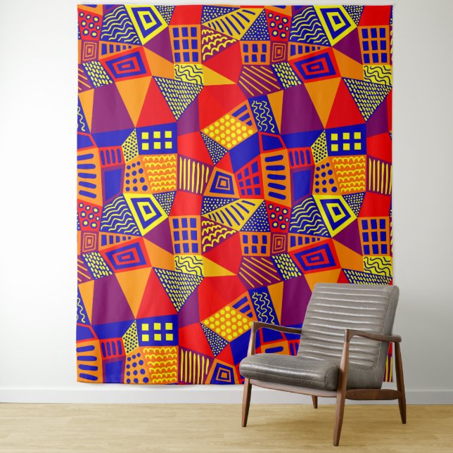 Tapete De Parede Abstrato segmentado 070717 - Cores 01 (In Situ)