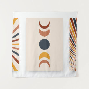 Tapete De Parede Abstrato Sun Moon Boho Posters