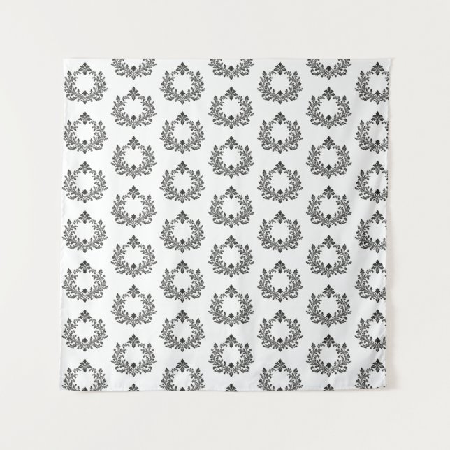 Tapete De Parede Acanthus & Antiquity, casamento preto e branco, (Frente)