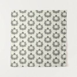 Tapete De Parede Acanthus & Antiquity, casamento preto e marfim,