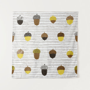 Tapete De Parede Acorn padrão perfeito. Decoração de outono.