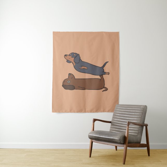 Tapete De Parede Acroyoga Dachshund | Dachshund Lover Gift (In Situ)