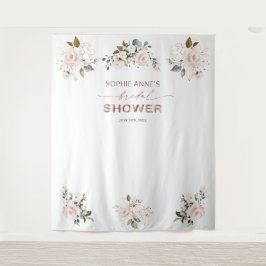 Tapete De Parede Adereço de Chuva de Noiva Flor Rosa Bege Dourado