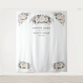 Tapete De Parede Adereço de foto de casamento Rose Gold Floral Beig