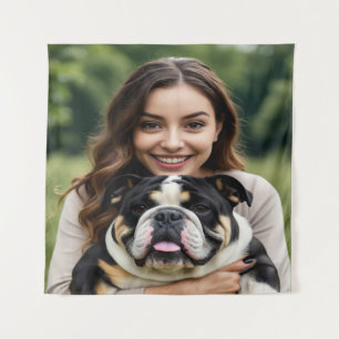 Tapete De Parede Adicionar Foto de Bulldog Personalizar