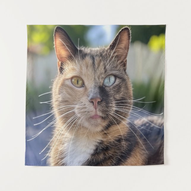 Tapete De Parede Adicionar Personalização de Foto de Cat (Frente)