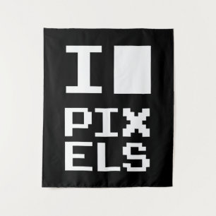 Tapete De Parede Adoro Pixels, design de geek, arte de pixel