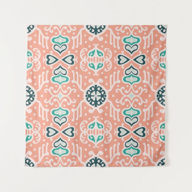 Tapete De Parede Africano Tribal, Sem Olhos, Padrão Asteca. (Frente)