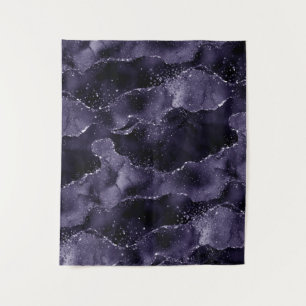 Tapete De Parede Ágata Temperamental Fundo Roxo Índigo Meia-Noite
