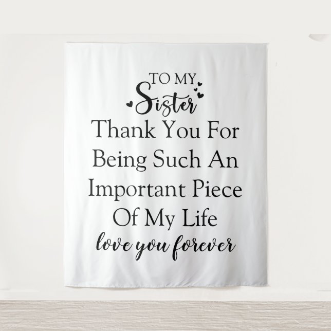 Tapete De Parede Agradecimento da Irmã Obrigado Por Estar Na Minha  (Frente)