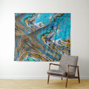 Tapete De Parede Água e pedras abstrato