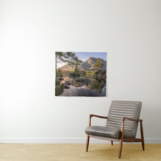 Tapete De Parede Água | Lago Hintersee Berchtesgaden Alemanha (In Situ (Horizontal))