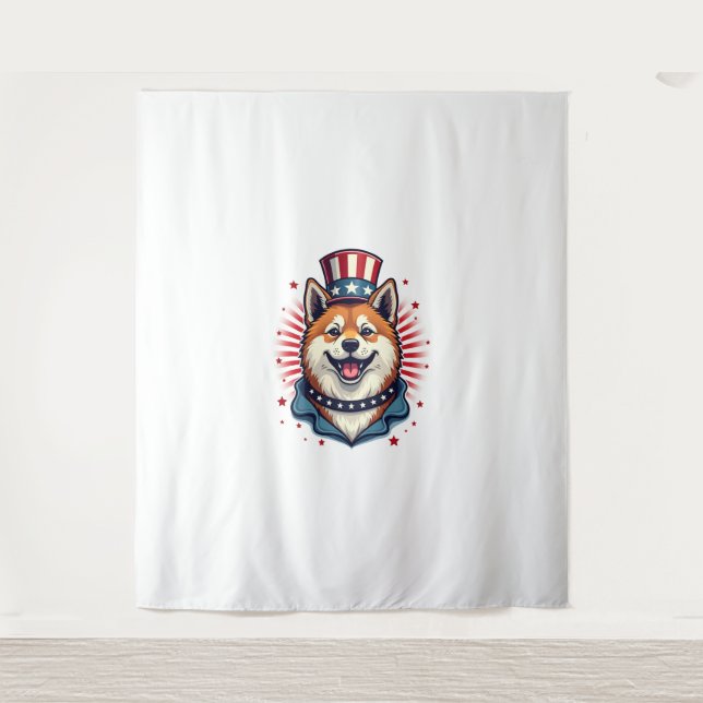 Tapete De Parede Akita cão com independência (Frente)