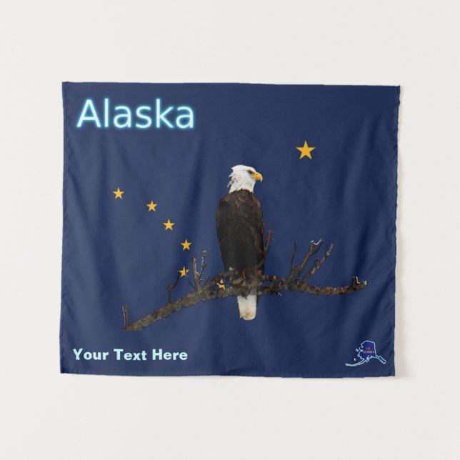 Tapete De Parede Alaska Eagle E Flag (Frente (Horizontal))