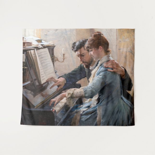 Tapete De Parede Albert Edelsense - Tocando o Piano (Frente (Horizontal))