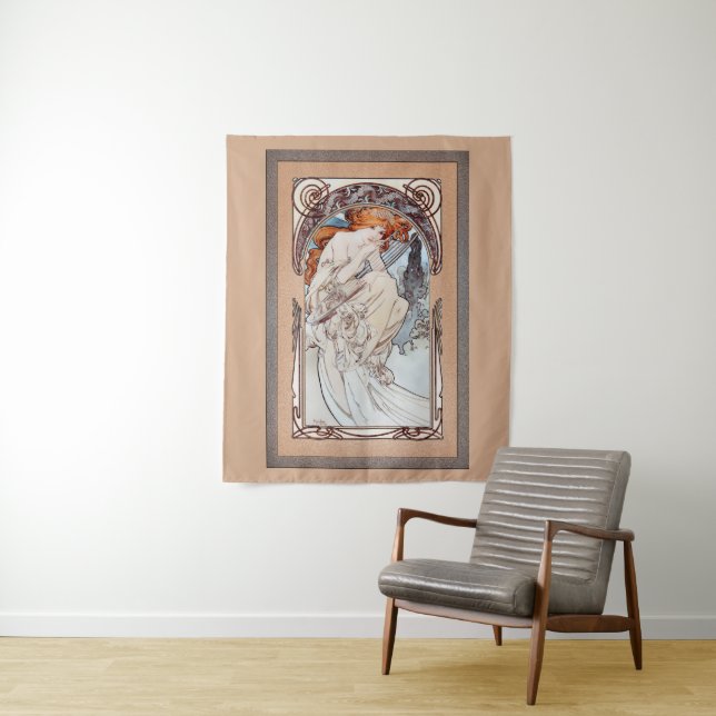Tapete De Parede Alegoria de la Musique por Alphonse Mucha (In Situ)