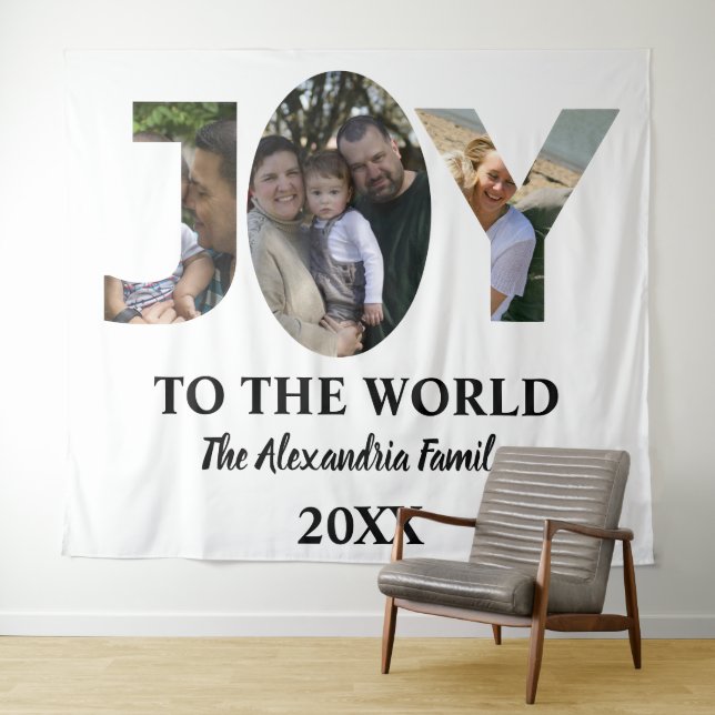 Tapete De Parede Alegria personalizada de três imagens de colagem p (In Situ (Horizontal))