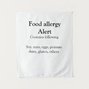 Tapete De Parede alerta de alergia alimentar adicionar nome texto i