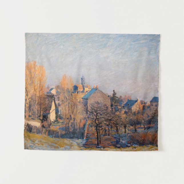Tapete De Parede Alfred Sisley - Manhã Congelada em Louveciennes (Frente (Horizontal))