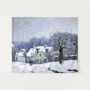 Tapete De Parede Alfred Sisley Place du Chenil em Marly, neve