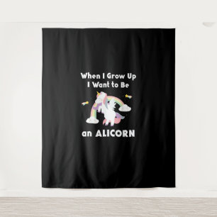 Tapete De Parede Alicorn Quando Cresço Unicórnio Arco-Íris Pastel M