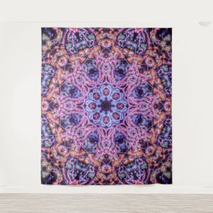 Tapete De Parede Alienígena Roxa Intriciada Caleidoscópica Mandala