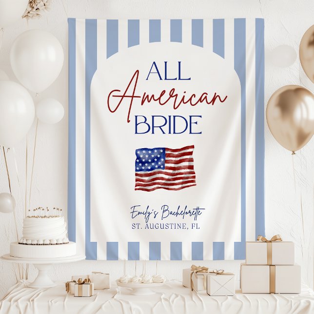 Tapete De Parede All American Bride Bachelorette Banner (Criador carregado)