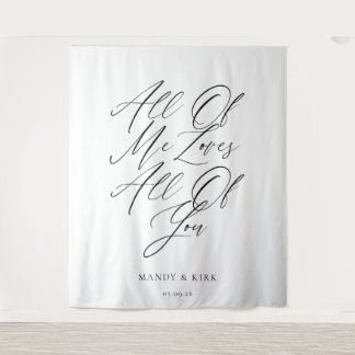 Tapete De Parede All of Me Wedding Backdrop Banner