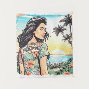 Tapete De Parede Aloha Girl