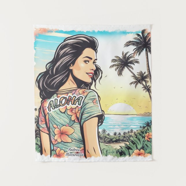 Tapete De Parede Aloha Girl (Frente)