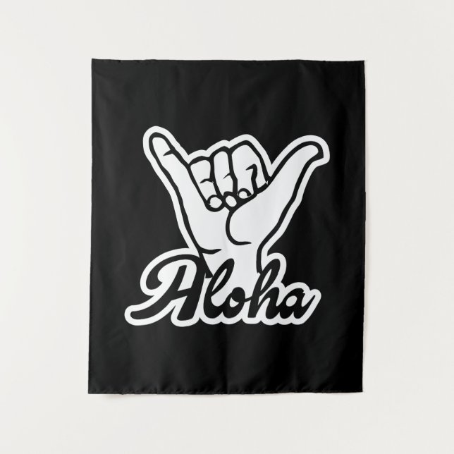 Tapete De Parede Aloha Shaka Hand, Hang Loose sign (Frente)