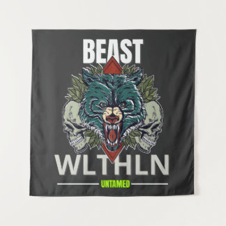 Tapete De Parede Alpha Beast _ Untamed Wolf Streetwear Fearless 