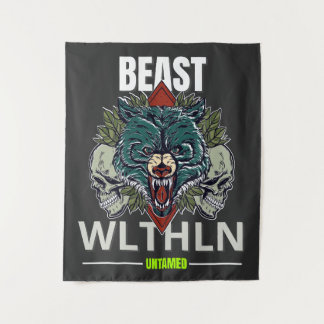 Tapete De Parede Alpha Beast _ Untamed Wolf Streetwear Fearless 