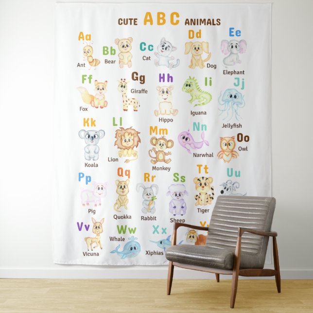 Tapete De Parede Alphabet Animal ABC Animais de estimação (In Situ)