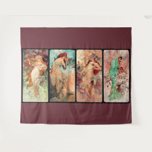 Tapete De Parede Alphonse Mucha, As Quatro Estações (1896)