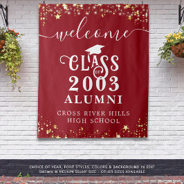 Tapete De Parede Alunos de Ano de Classe de Boas-vindas Vermelhas d