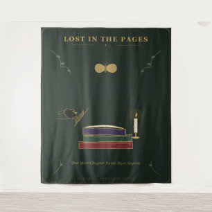 Tapete De Parede Amante de Livros da Dark Academia