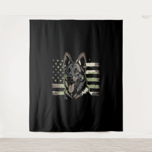 Tapete De Parede Amante do Pastor Alemão EUA Bandeira Americana 4 d
