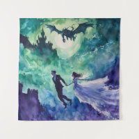 Amantes Voantes - Pintura Por Aquarela