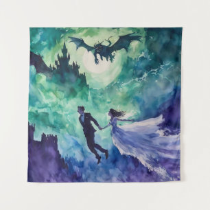 Tapete De Parede Amantes Voantes - Pintura Por Aquarela