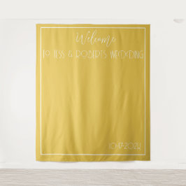 Tapete De Parede Amarelo Mostarda Minimalista