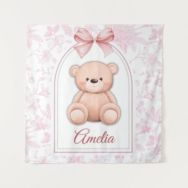 Tapete De Parede Amelia | Design Personalizado para Berçário com Ur (Frente)